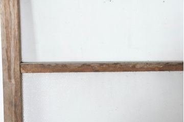 アンティーク建具　時を重ねた風合いが魅力の背の低いガラス扉1枚(ガラス戸、木製扉、ガラス戸)(R-083501)
