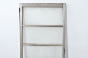 アンティーク建具　時を重ねた風合いが魅力の背の低いガラス扉1枚(ガラス戸、木製扉、ガラス戸)(R-083501)