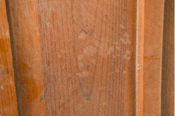 アンティーク建具　使い込まれた風合いが味わい深いモールガラスがアクセントのガラス戸2枚セット(引き戸)(R-083502)