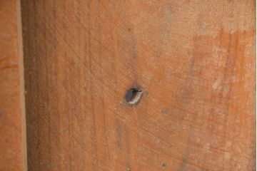 アンティーク建具　使い込まれた風合いが味わい深いモールガラスがアクセントのガラス戸2枚セット(引き戸)(R-083502)