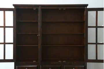 中古　北海道民芸家具　HM165K　高級感漂う上品な佇まいの食器棚　定価約43万円　(R-083506)