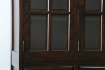 中古　北海道民芸家具　HM165K　高級感漂う上品な佇まいの食器棚　定価約43万円　(R-083506)