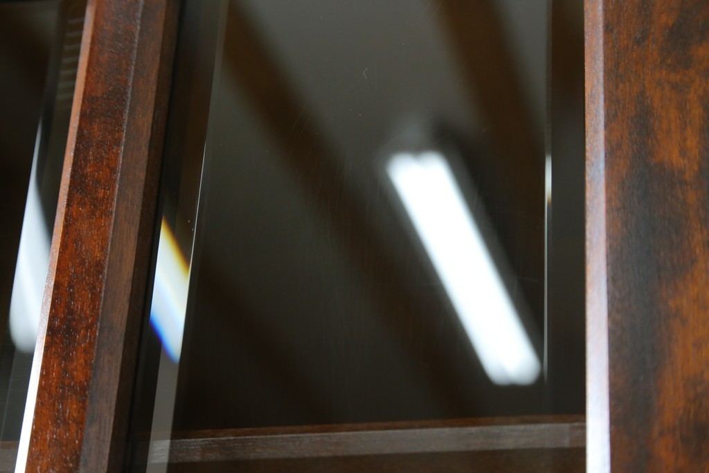 中古　北海道民芸家具　HM165K　高級感漂う上品な佇まいの食器棚　定価約43万円　(R-083506)