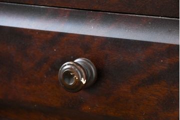 中古　北海道民芸家具　HM165K　高級感漂う上品な佇まいの食器棚(カップボード、キャビネット、収納棚、戸棚、飾り棚、バラ売り可能)(定価約43万円)(R-083506)