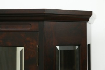 中古　美品!!　国産民芸家具の逸品　神居民芸(Kamui、カムイ)　美しさが際立つ、上質な多角ショーケース　(R-083512)