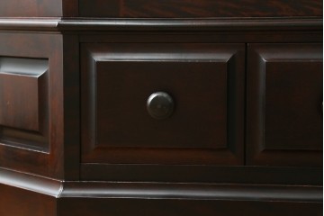 中古　美品!!　国産民芸家具の逸品　神居民芸(Kamui、カムイ)　美しさが際立つ、上質な多角ショーケース　(R-083512)