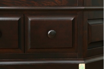 中古　美品!!　国産民芸家具の逸品　神居民芸(Kamui、カムイ)　美しさが際立つ、上質な多角ショーケース　(R-083512)