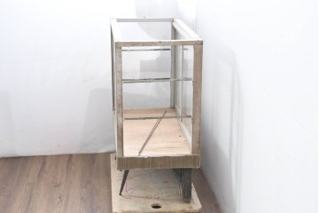 和製ヴィンテージ　ペイント仕上げ限定　レトロな雰囲気あふれるパン屋のガラスケース　(R-083513)