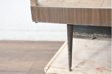 和製ヴィンテージ　ペイント仕上げ限定　レトロな雰囲気あふれるパン屋のガラスケース　(R-083513)