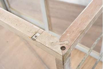 和製ヴィンテージ　ペイント仕上げ限定　レトロな雰囲気あふれるパン屋のガラスケース　(R-083513)