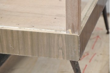 和製ヴィンテージ　ペイント仕上げ限定　レトロな雰囲気あふれるパン屋のガラスケース　(R-083513)