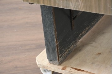 和製ヴィンテージ　ペイント仕上げ限定　レトロな雰囲気あふれるパン屋のガラスケース　(R-083513)