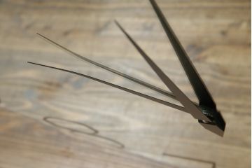 中古　超美品　カッテラ( cattelan italia)　インテリアに映える鏡面デザインのスタイリッシュな掛け時計(ミラークロック、ウォールクロック、壁掛け時計、インテリアミラー時計、鏡面、ミラー)(定価約20万円)(R-083518)