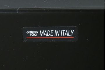 中古　超美品　カッテラ( cattelan italia)　インテリアに映える鏡面デザインのスタイリッシュな掛け時計(ミラークロック、ウォールクロック、壁掛け時計、インテリアミラー時計、鏡面、ミラー)(定価約20万円)(R-083518)