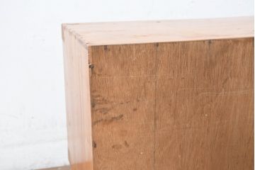 和製アンティーク　美品!!　古い木の味わいがたっぷりのシンプルなローボード(テレビボード、TVボード、テレビ台、TV台、収納棚、ガラス戸棚)(R-083520)