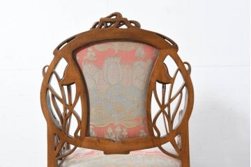 中古　美品!!　最高級モデル　メデア(Medea)　ART-919　アール・ヌーヴォー様式　クラシカルな美しさと繊細な職人技が光るアームチェア(アール・ヌーボー様式、ダイニングチェア、椅子、イス)(定価約65万円)(R-083521)