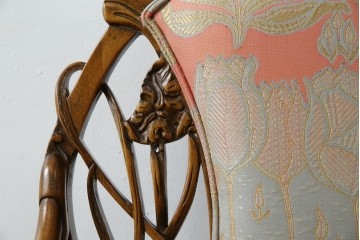 中古　美品!!　最高級モデル　メデア(Medea)　ART-919　アール・ヌーヴォー様式　クラシカルな美しさと繊細な職人技が光るアームチェア　定価約65万円相当　(R-083521)