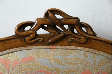 中古　美品!!　最高級モデル　メデア(Medea)　ART-919　アール・ヌーヴォー様式　クラシカルな美しさと繊細な職人技が光るアームチェア　定価約65万円相当　(R-083521)