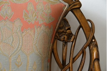 中古　美品!!　最高級モデル　メデア(Medea)　ART-919　アール・ヌーヴォー様式　クラシカルな美しさと繊細な職人技が光るアームチェア　定価約65万円相当　(R-083521)