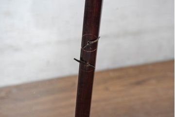 アジア民芸家具　中古　美品　唐木製　李朝デザインの壁掛けガラスケース(ウォールキャビネット、収納棚、吊り戸棚、ショーケース、Gケース、コレクションケース、ディスプレイケース、飾り棚、店舗什器)(R-083522)