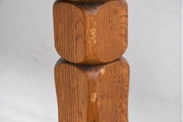 中古　味わい深いアメリカダッチカントリースタイルのオーク無垢ベンチ(木製ベンチ、ダイニングチェア、長椅子、板座チェア、椅子、イス)(R-083527)