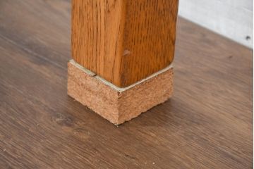 中古　味わい深いアメリカダッチカントリースタイルのオーク無垢ベンチ(木製ベンチ、ダイニングチェア、長椅子、板座チェア、椅子、イス)(R-083527)