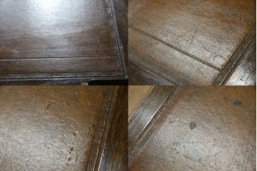 イギリスアンティーク　上手物!!　オーク材　曲線美と風格を兼ね備えたバルボス脚のライティングビューロー　(R-083529)