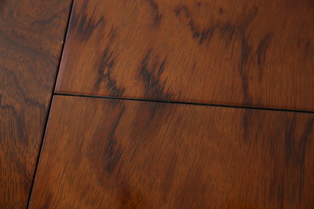 和製ヴィンテージ　マルニ木工　ベルサイユシリーズ　上品な杢目が魅力的なエクステンションテーブル　(R-083532)