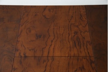 和製ヴィンテージ　マルニ木工　ベルサイユシリーズ　上品な杢目が魅力的なエクステンションテーブル　(R-083532)