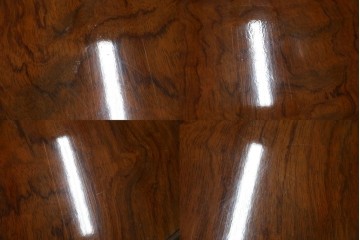 和製ヴィンテージ　マルニ木工　ベルサイユシリーズ　上品な杢目が魅力的なエクステンションテーブル　(R-083532)