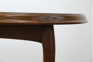 和製ヴィンテージ　マルニ木工　ベルサイユシリーズ　上品な杢目が魅力的なエクステンションテーブル　(R-083532)