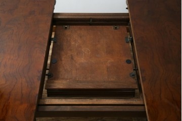 和製ヴィンテージ　マルニ木工　ベルサイユシリーズ　上品な杢目が魅力的なエクステンションテーブル　(R-083532)