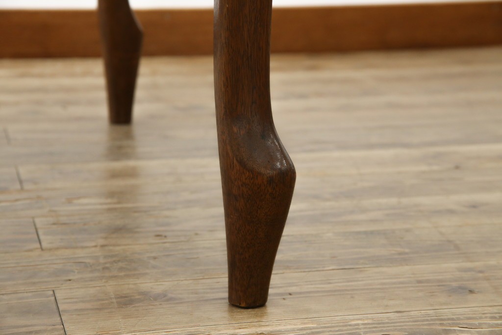 和製ヴィンテージ　マルニ木工　ベルサイユシリーズ　上品な杢目が魅力的なエクステンションテーブル　(R-083532)