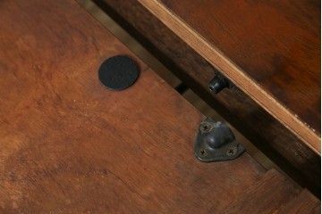 和製ヴィンテージ　マルニ木工　ベルサイユシリーズ　上品な杢目が魅力的なエクステンションテーブル　(R-083532)