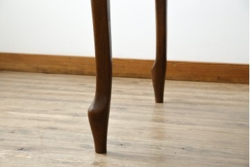 和製ヴィンテージ　マルニ木工　ベルサイユシリーズ　上品な杢目が魅力的なエクステンションテーブル　(R-083532)