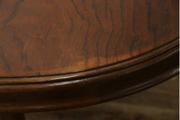 和製ヴィンテージ　マルニ木工　ベルサイユシリーズ　上品な杢目が魅力的なエクステンションテーブル　(R-083532)