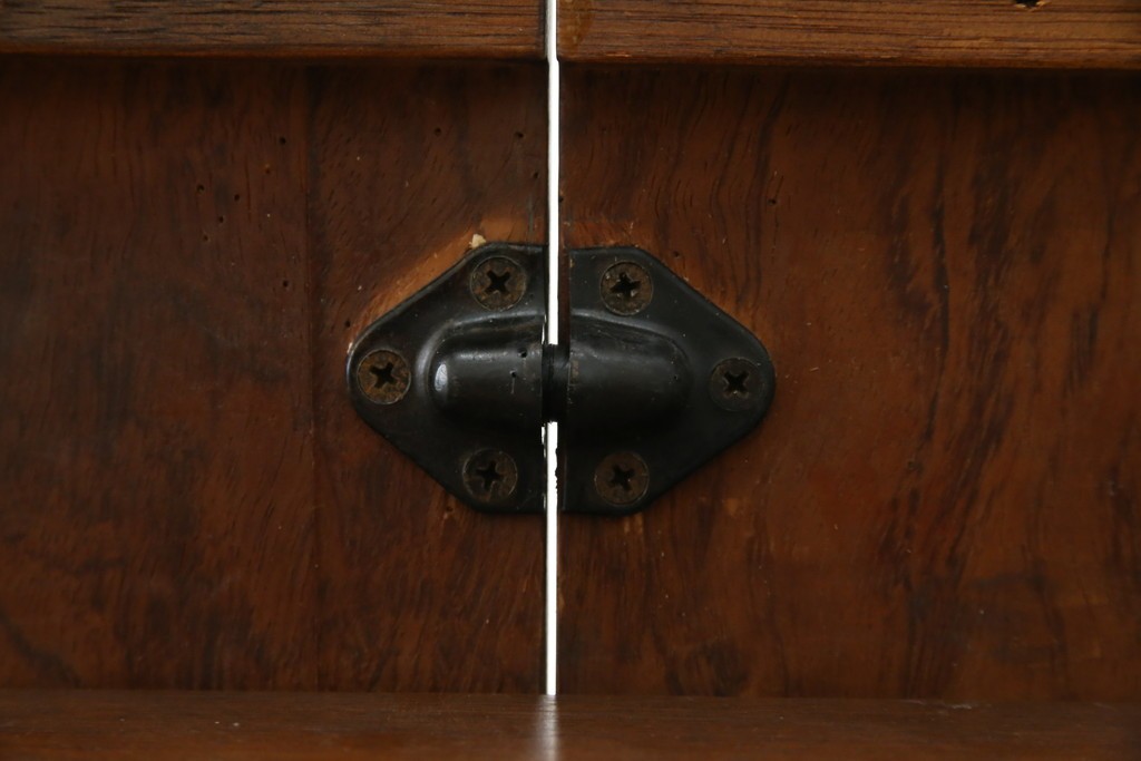 和製ヴィンテージ　マルニ木工　ベルサイユシリーズ　上品な杢目が魅力的なエクステンションテーブル　(R-083532)