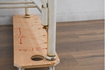 6脚格納スツール付きテーブル(6人掛け、ダイニングテーブル、作業台)(R-083533)