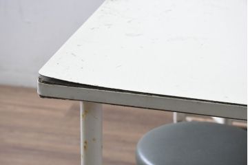 6脚格納スツール付きテーブル(6人掛け、ダイニングテーブル、作業台)(R-083533)