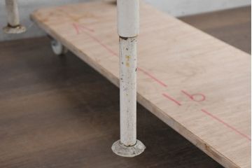 6脚格納スツール付きテーブル(6人掛け、ダイニングテーブル、作業台)(R-083533)