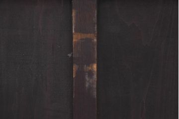 和製アンティーク　昭和レトロの味わいがたっぷりの色ガラス入り薬品棚(メディカルキャビネット、収納棚、戸棚、飾り棚、薬棚、薬品キャビネット、医療用キャビネット、ケビント、デンタルケース、デンタルキャビネット、店舗什器)(R-083534)