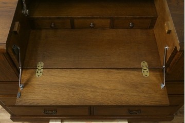 中古　美品　名門家具メーカー 葉山家具　葉山ガーデン　葉山クラシックシリーズ　優美なローズ&リーフ模様の彫刻がクラシック感を高めるドレッシングチェスト　定価約30万円　(R-083536)