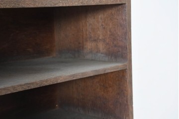 和製ヴィンテージ　古家具　使い込まれた木の味わいたっぷり!　レトロな10段シューズラック　(R-083538)