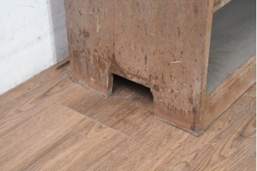 和製ヴィンテージ　古家具　使い込まれた木の味わいたっぷり!　レトロな10段シューズラック　(R-083538)