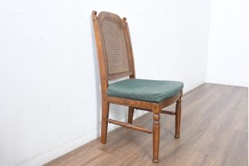 中古　三越家具(現カントリーハウス)　クラシカルな佇まいが魅力のアームレスチェア(ダイニングチェア、椅子、イス)(定価約8万円)(R-083543)