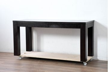 中古　カッシーナ(Cassina)　カトリーヌ・メミ(Catherine Memmi)　高級感漂うモダンなデザインのマンハッタンデスク(机、ワークデスク、コンソールテーブル、作業台)(定価約39万円)(R-083544)