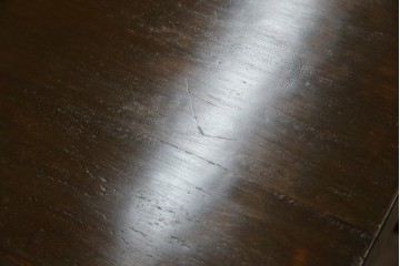 和製ビンテージ　樺(カバ)材　和とモダンデザインが融合した楔(クサビ)式横桟の民芸風ローテーブル　(R-083545)