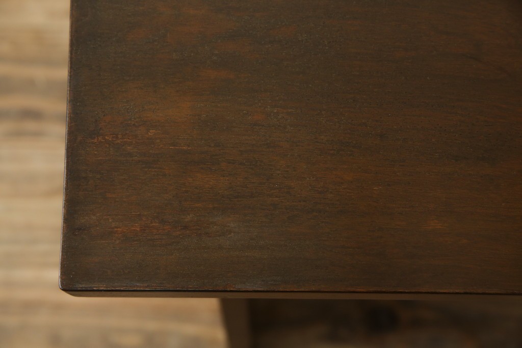 和製ビンテージ　樺(カバ)材　和とモダンデザインが融合した楔(クサビ)式横桟の民芸風ローテーブル　(R-083545)