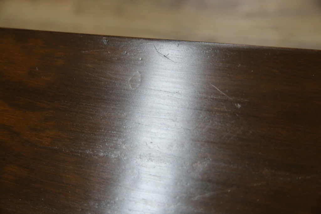 和製ビンテージ　樺(カバ)材　和とモダンデザインが融合した楔(クサビ)式横桟の民芸風ローテーブル　(R-083545)