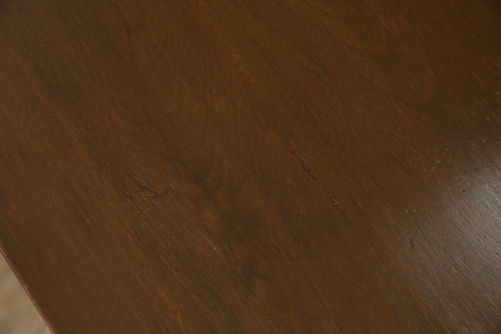 和製ビンテージ　樺(カバ)材　和とモダンデザインが融合した楔(クサビ)式横桟の民芸風ローテーブル　(R-083545)